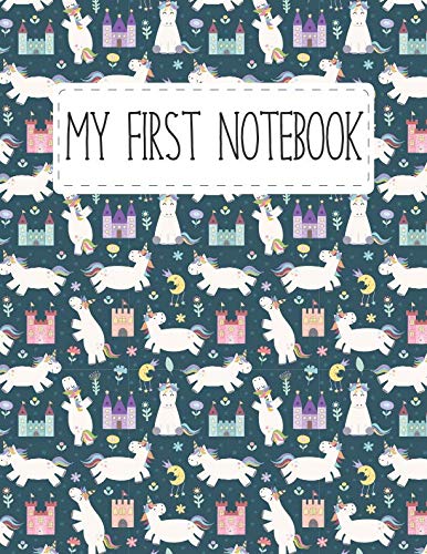 Beispielbild fr My first notebook: A large notebook for children with unicorn. A great gift for a child. With letters, lines, blank pages. ( 8,5x11 size) Notebook, journal, diary. zum Verkauf von Revaluation Books