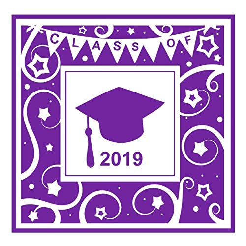 Stock image for Class of 2019: Purple Graduation Book: Graduation Guest Book, college university or high school graduate memory book or scrapbook. 2019 Graduation Guestbook (8.5x8.5, unlined pages) for sale by Revaluation Books