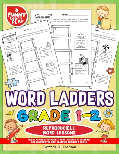 Stock image for Word Ladders Grades 1-2 Reproducible Word Lessons: Word Ladders Reproducible Word Lessons for Learning for Boosting the Kids' Learning Abilities & Skills (Word Ladders Workbooks) for sale by Revaluation Books