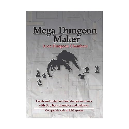 Stock image for Mega Dungeon Maker: D100 Dungeon Chambers for Fantasy Roleplaying Games (RPG) DnD 5e and more for sale by Revaluation Books