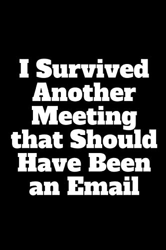Stock image for I Survived Another Meeting that Should Have Been an Email: A wide ruled Notebook, Journal for sale by Revaluation Books