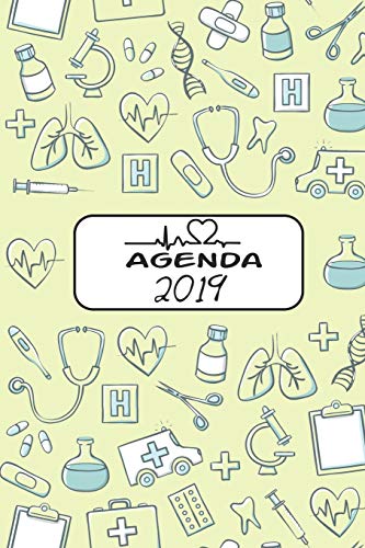 Stock image for Agenda 2019: Agenda Mensual y Semanal + Organizador I Cubierta con tema de EnfermeraI Enero 2019 a Diciembre 2019 6 x 9in (Spanish Edition) for sale by Lucky's Textbooks