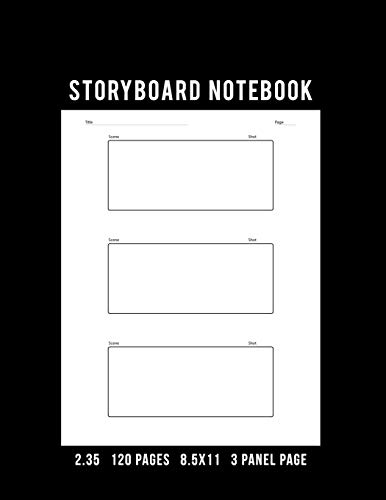 Stock image for Storyboard Notebook: 2.35 Aspect Ratio 120 Pages 8.511in 3 Panel Page for sale by Revaluation Books