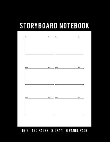 Stock image for Storyboard Notebook: 16:9 Aspect Ratio 120 Pages 8.5x11in 6 Panel Page for sale by Revaluation Books