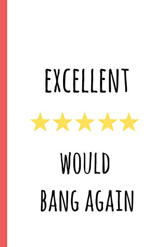 Beispielbild fr Excellent would bang again: a funny lined notebook. Blank novelty journal perfect as a gift (& better than a card) for your amazing partner! 5 star review zum Verkauf von Revaluation Books
