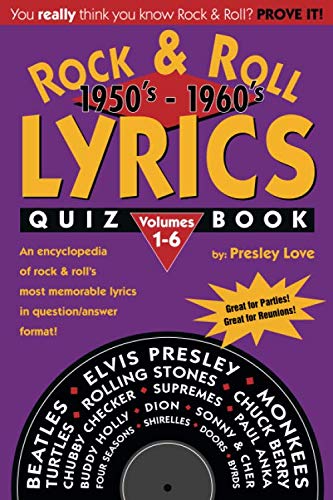 Stock image for Rock & Roll LYRICS Quiz Book 1950's-1960's: Volumes 1-6 for sale by Revaluation Books