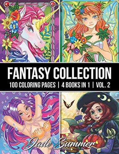 9781796223460: Fantasy Collection - Volume 2: An Adult Coloring Book with 100 Incredible Coloring Pages of Unicorns, Fairies, Mermaids, Witches, and More!