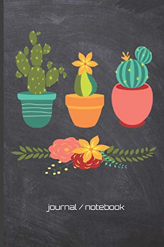 Beispielbild fr Journal/Notebook: Cactus Cacti Lovers Notebook Lined Journal 6x9 120 Page Chalkboard Blackboard Cover zum Verkauf von Revaluation Books