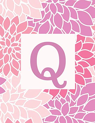 Imagen de archivo de Q: Monogram Initial Q Notebook for Women and Girls- Pink and Purple Flowers-120 Pages 8.5 x 11 a la venta por Revaluation Books