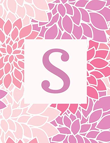 Beispielbild fr S: Monogram Initial S Notebook for Women and Girls- Pink and Purple Flowers-120 Pages 8.5 x 11 zum Verkauf von Revaluation Books