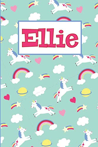 9781796383195: Ellie: Personalized Named Unicorn Journal Notebook Pretty Magical Rainbows & Hearts Cover For Women And Girls Lined Pages