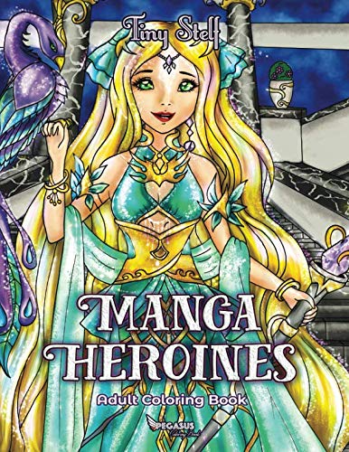 Stock image for Adult coloring book: Manga heroines for sale by medimops