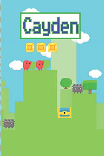 Immagine dell'editore per Cayden: Personalized Named Gamer Journal Notebook Cool 8 Bit Platform Game Cover For Boy's And Men Lined Pages venduto da Revaluation Books
