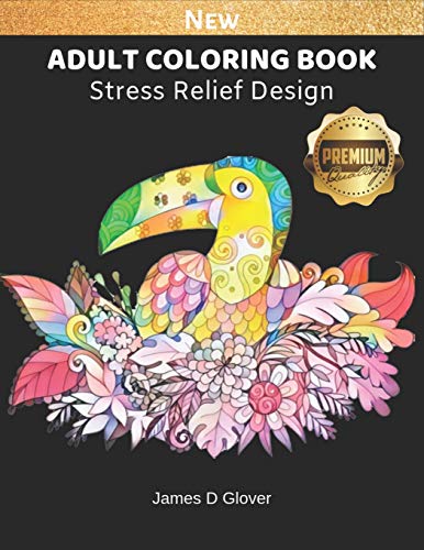 9781796945058: Adult Coloring Book: Stress Relieves Coloring Page for Relaxation for Teens, Adults & Elderly | Large Print | 1-Side: 4 (Adult Coloring Page)