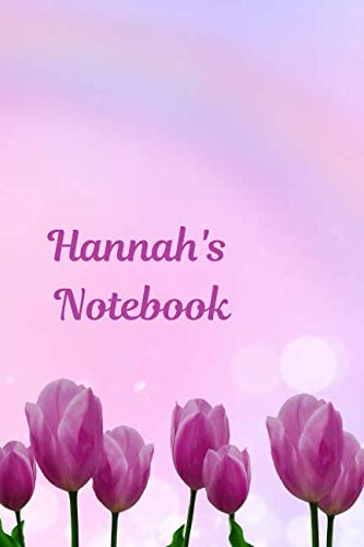 Beispielbild fr Hannah's Notebook: Personalised Tulip Cover Notebook | 160 Ruled Pages | 6x9 Journal | Paperback Diary | Glossy Finish zum Verkauf von Revaluation Books