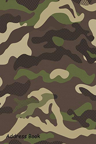 Stock image for Address Book: For Contacts, Addresses, Phone, Email, Note,Emergency Contacts,Alphabetical Index With Camouflage Pattern for sale by Ergodebooks