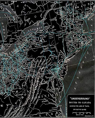 Stock image for Underground Routes To Canada: Showing Lines Of Travel Of Fugitive Slaves | Bullet Dot Grid Paper Journal Softcover Book | 100 Pages | African American USA History Map Notebook for sale by Ergodebooks