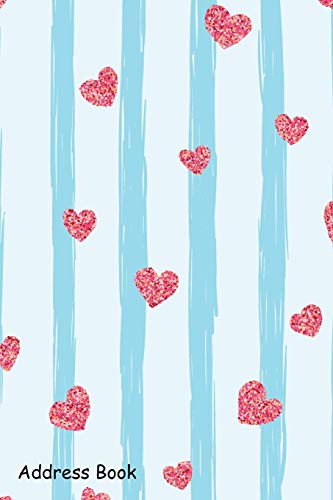 Stock image for Address Book: For Contacts, Addresses, Phone, Email, Note,Emergency Contacts,Alphabetical Index With Pink heart pattern love for sale by Books From California