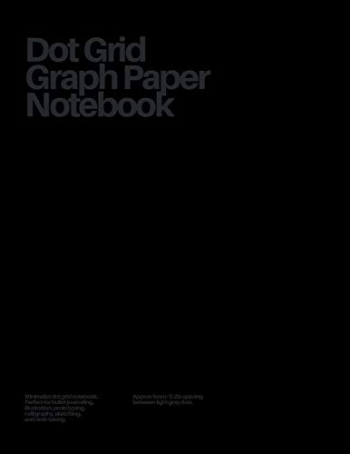 Stock image for Dot Grid Graph Paper Notebook: Black on Black (Simple) for sale by Revaluation Books