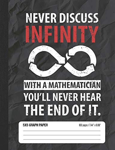 9781797889900: Never Discuss Infinity With A Mathematician You’ll Never Hear The End Of It 5x5 Graph Paper: Math Grid Paper Notebook for School Student