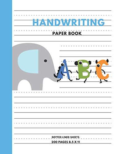 Stock image for Handwriting Paper Book: Practice Paper Notebook Writing Letters Words with Dashed Center Line, Handwriting Hooked Learn, Handwriting Workbooks For Kids, 8.5 x 11 200 Pages for sale by Big River Books