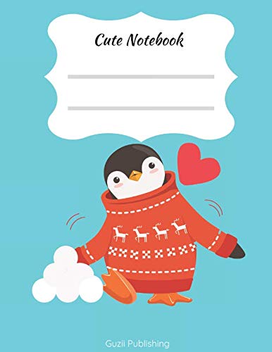 Stock image for Cute Penguin Notebook: 100 pages, 8.5" x 11" | Large, College lined, softcover (Composition Book, Journal, Diary) (Cute Notebooks) for sale by Revaluation Books