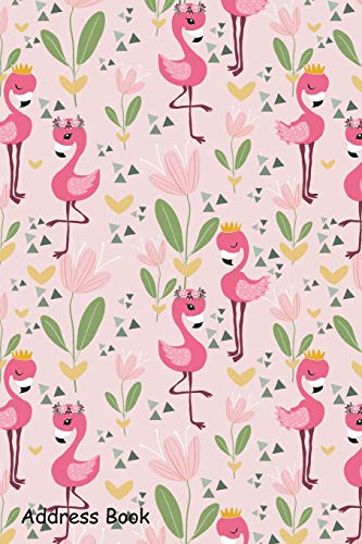 Stock image for Address Book: For Contacts, Addresses, Phone, Email, Note,Emergency Contacts,Alphabetical Index With Pink flower and flamingo bird for sale by Ergodebooks