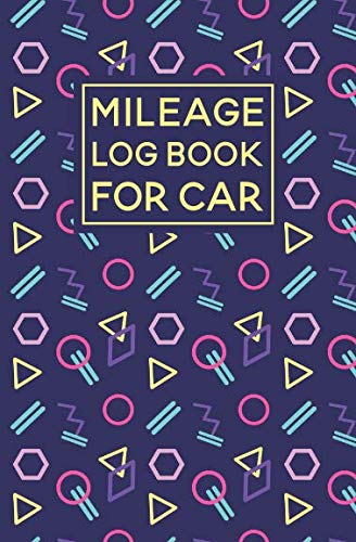 Imagen de archivo de Mileage Log Book For Car: Neon Geometric Pattern Cover Design | Expense Tracker Notebook a la venta por Revaluation Books