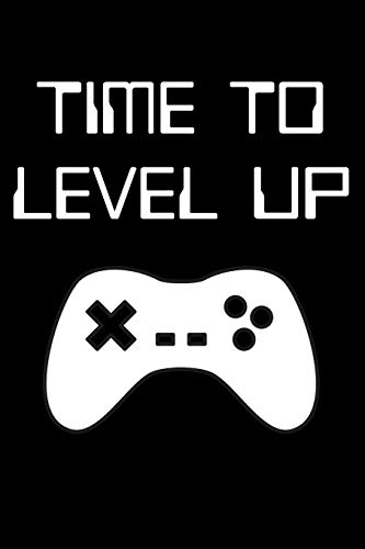 Stock image for Time to Level Up: Black Lined Journal Notebook for Video Game Enthusiasts, Gamers, PC or Console, Pixel Games for sale by Revaluation Books