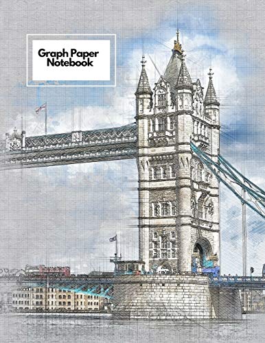 Immagine dell'editore per Graph Paper Notebook: Architecture Bridge Buildings Designs Plans Drawings Blueprint City - 5 x 5 Graph Paper - 120 Pages (60 Sheets) - 8.5" x 11" - Glossy Paperback Cover venduto da Revaluation Books