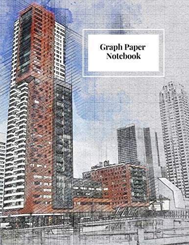 Stock image for Graph Paper Notebook: Architecture City Towers Buildings Drawings Plans Designs Themed Notebook - 5 x 5 Graph Paper - 120 Pages (60 Sheets) - 8.5" x 11" - Glossy Paperback Cover for sale by Revaluation Books