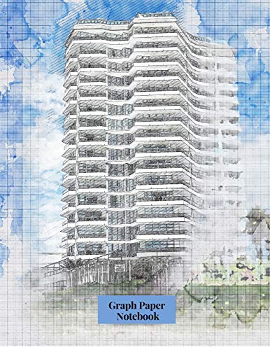 9781798496558: Graph Paper Notebook: Architecture City Clouds Towers Buildings Drawings Plans Designs Themed Notebook - 5 x 5 Graph Paper - 120 Pages (60 Sheets) - 8.5" x 11" - Glossy Paperback Cover