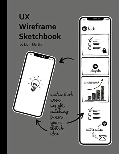 9781798633366: UX Wireframe Sketchbook: Mobile Device UX/UI Wireframe Sketchbook for fast UI Prototype Design and Web App Usability Testing