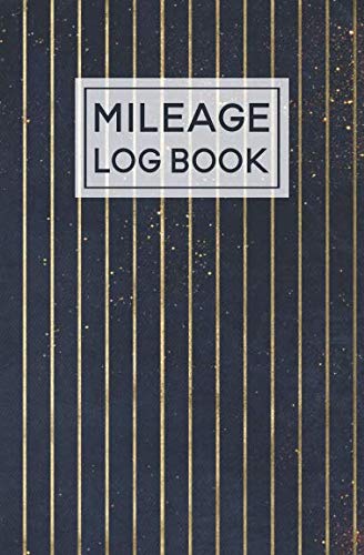 Stock image for Mileage Log Book: For Car | Expense Tracker Notebook | Tax Accounting Record Book | Navy Gold Pinstripes for sale by Revaluation Books