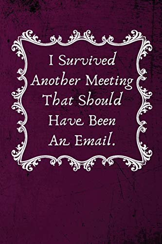 Imagen de archivo de I Survived Another Meeting That Should Have Been An Email.: Office Lined Blank Notebook Journal a la venta por ThriftBooks-Dallas
