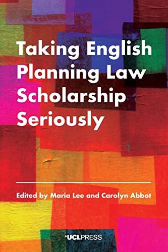 Imagen de archivo de Taking English Planning Law Scholarship Seriously a la venta por Blackwell's