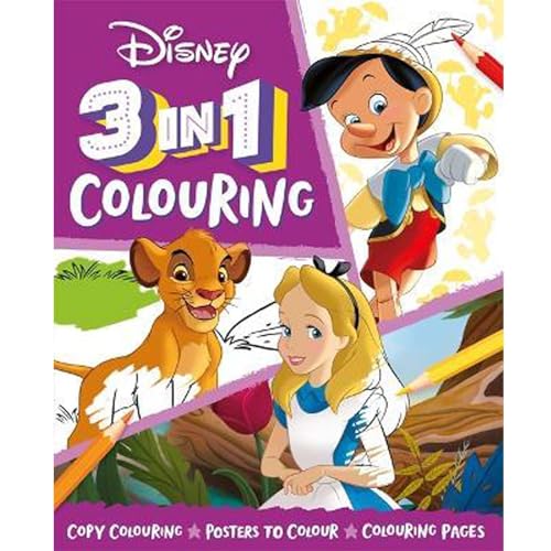 9781800222977: Disney: 3-in-1 Colouring