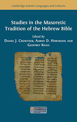 Imagen de archivo de Studies in the Masoretic Tradition of the Hebrew Bible a la venta por PBShop.store US