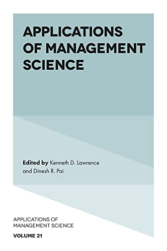 Beispielbild fr Applications of Management Science (Applications of Management Science, 21) zum Verkauf von Ria Christie Collections