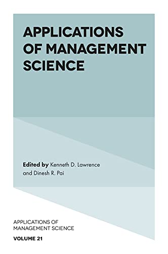 Stock image for Applications of Management Science. Volume 21 for sale by Blackwell's