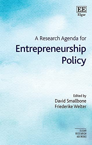 Beispielbild fr A Research Agenda for Entrepreneurship Policy zum Verkauf von Blackwell's