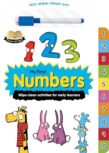 Stock image for Help with Homework: My First Numbers-Wipe-Clean Activities for Early Learners: For 2+ Year-Olds-Includes Wipe-Clean Pen for sale by HPB-Movies