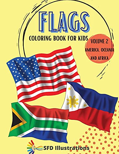 9781801916455: Flags Coloring Book for Kids: Volume 2 America, Oceania and Africa