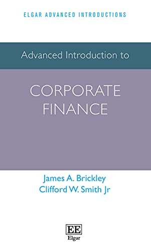 Stock image for Advanced Introduction to Corporate Finance (Elgar Advanced Introductions series) for sale by Books From California