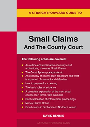 Beispielbild fr A Straightforward Guide to Small Claims and the County Court zum Verkauf von Blackwell's