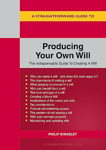 Beispielbild fr A Straightforward Guide to Producing Your Own Will zum Verkauf von Blackwell's