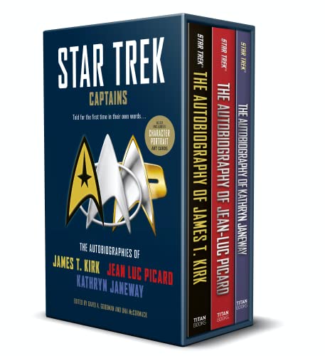 9781803362168: Star Trek Captains - The Autobiographies: Boxed set with slipcase and character portrait art of Kirk, Picard and Janeway autobiographies