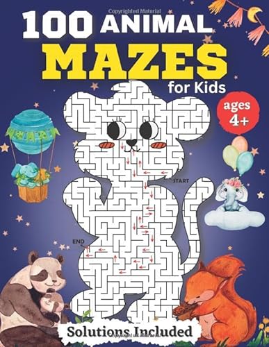Beispielbild fr 100 Animal Mazes for kids for Kids Ages 4-8 zum Verkauf von PBShop.store US