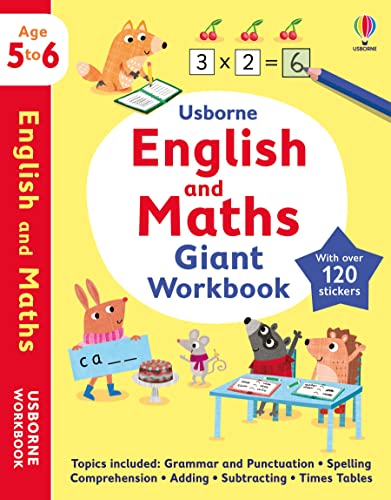 Stock image for Usborne English and Maths Giant Workbook 5-6 for sale by Blackwell's