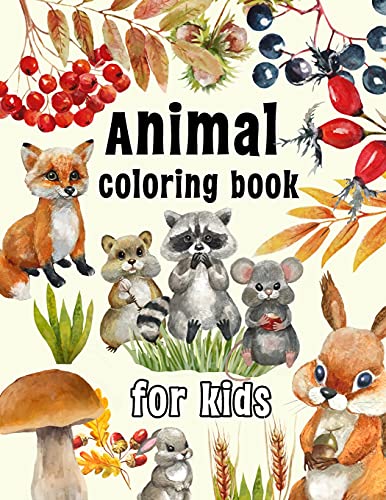 Imagen de archivo de Animal Coloring Book for Kids: Coloring Pages for Relaxation and Stress Relief a la venta por GreatBookPrices